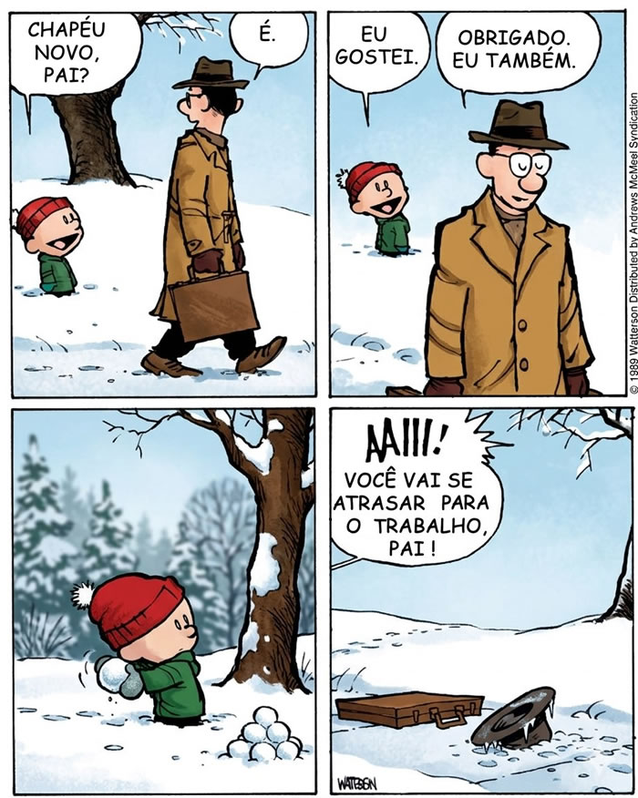 Almoxarifado de Tirinhas | Chapéu Novo (Bill Watterson)
