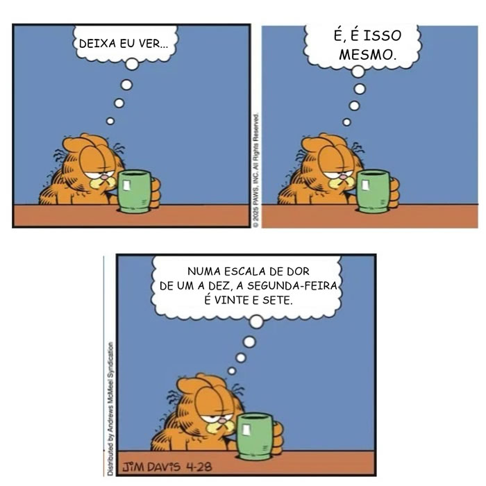 Almoxarifado de Tirinhas | Segunda-feira (Jim Davis)