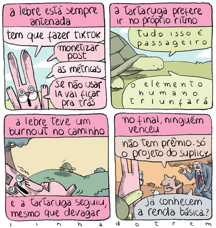 Almoxarifado de Tirinhas | Lebre antenada (Raphael Salimena)