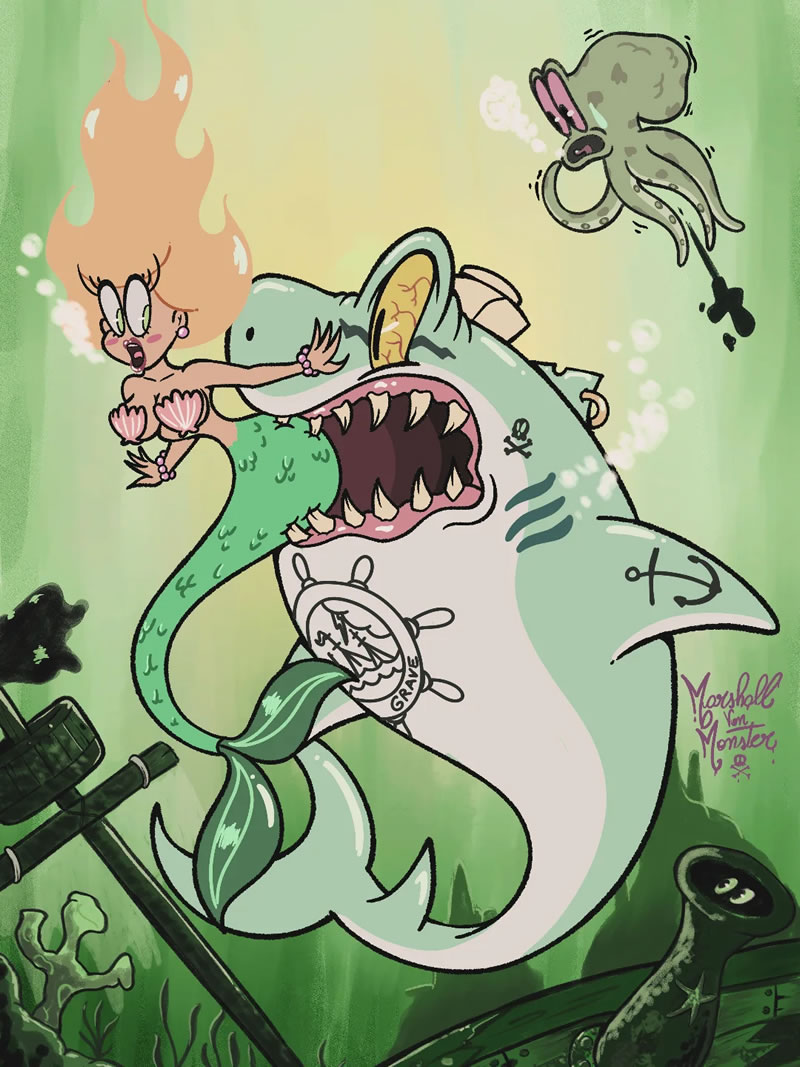 Sereia e a mordida de tubarão – Postando uma imagem…