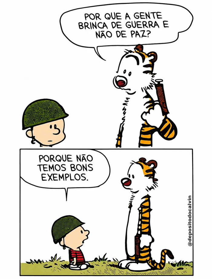 Almoxarifado de Tirinhas | Dúvida (Bill Watterson)