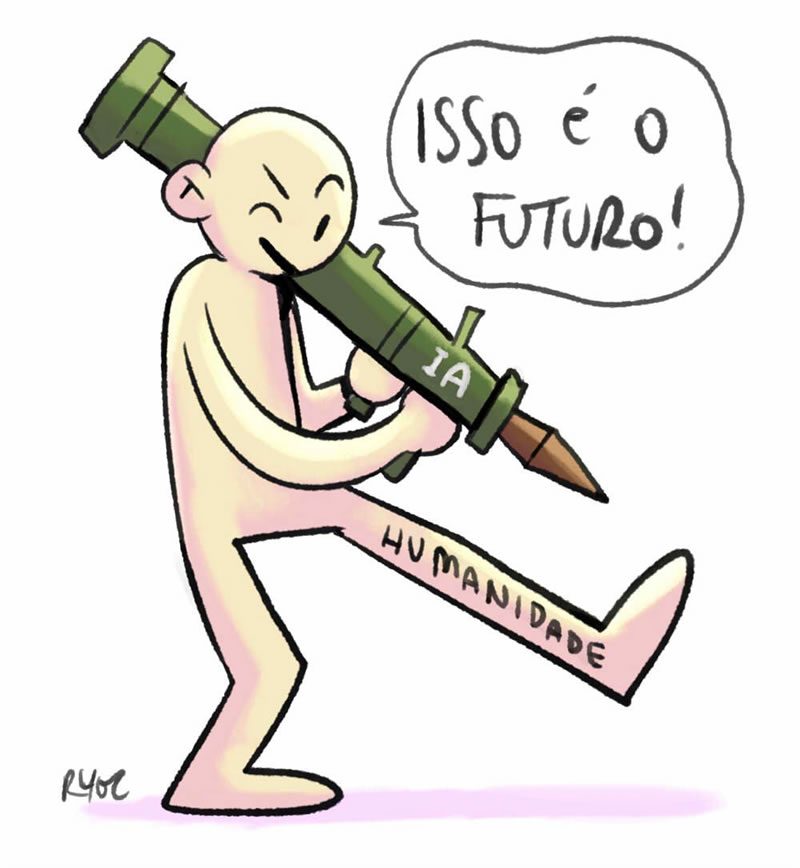 Almoxarifado de Tirinhas | IA vs Humanidade (Ricardo Tokumoto)