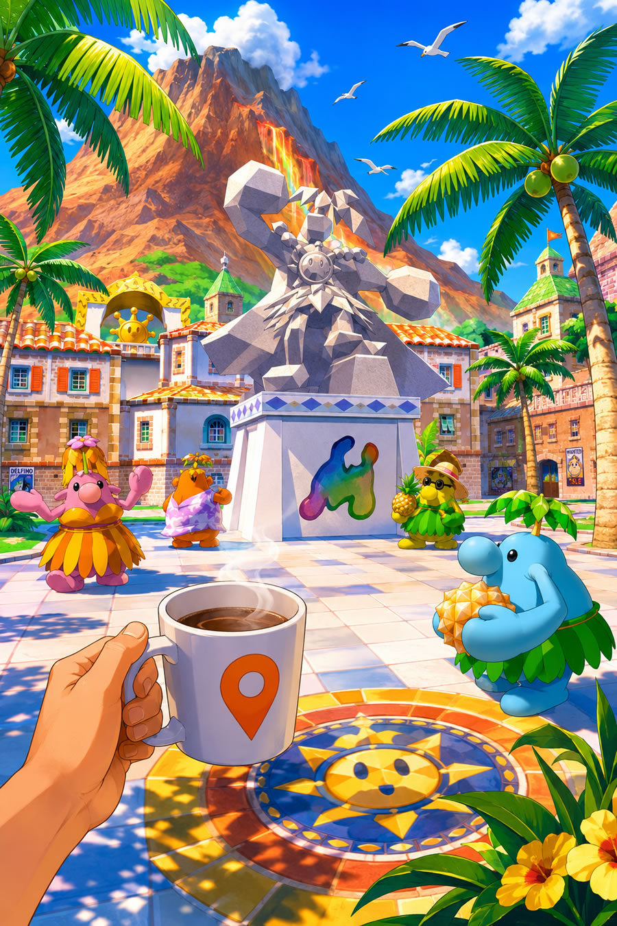 Café com IA | Delfino Plaza (Mario Sunshine)