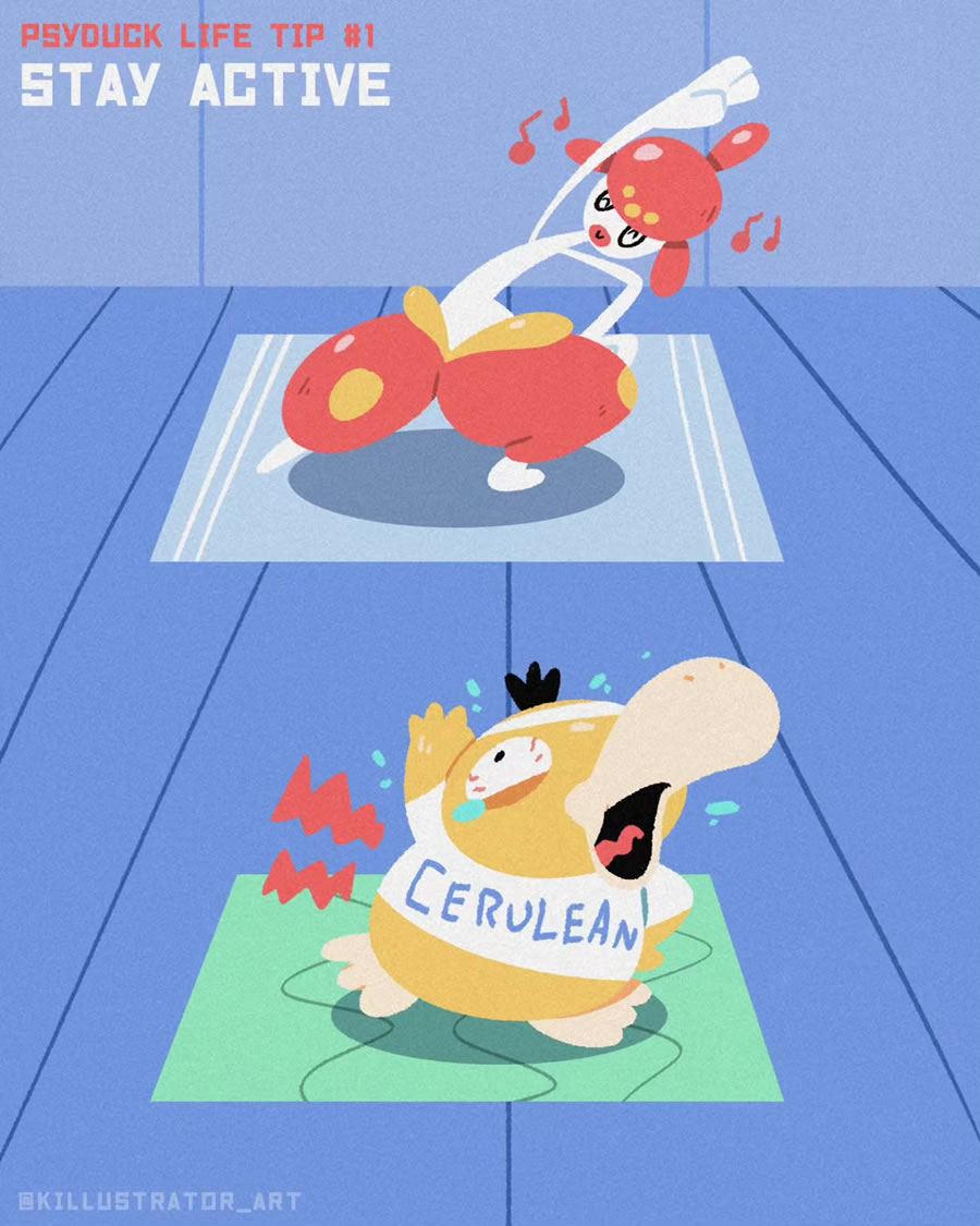 Psyduck Alongando – Postando uma imagem só porque curti!