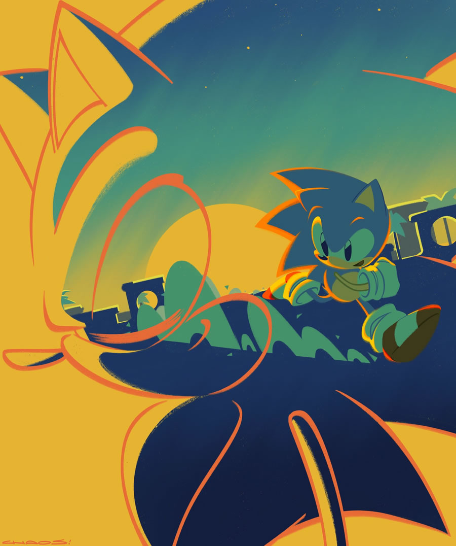 Sonic Entardecer – Postando uma imagem só porque curti!