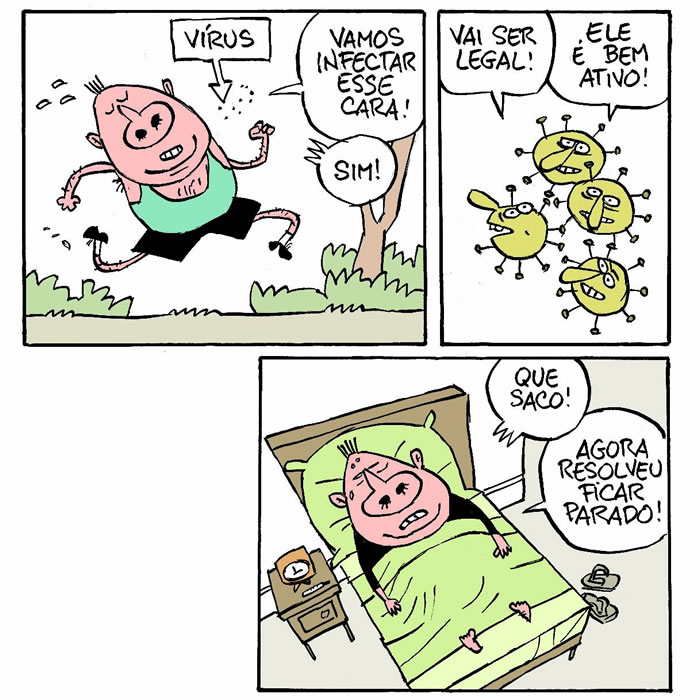 Almoxarifado de Tirinhas | Vírus (Fernando Gonsales)