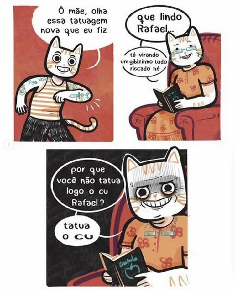 Almoxarifado de Tirinhas | Tatuagem (Cecília Ramos)
