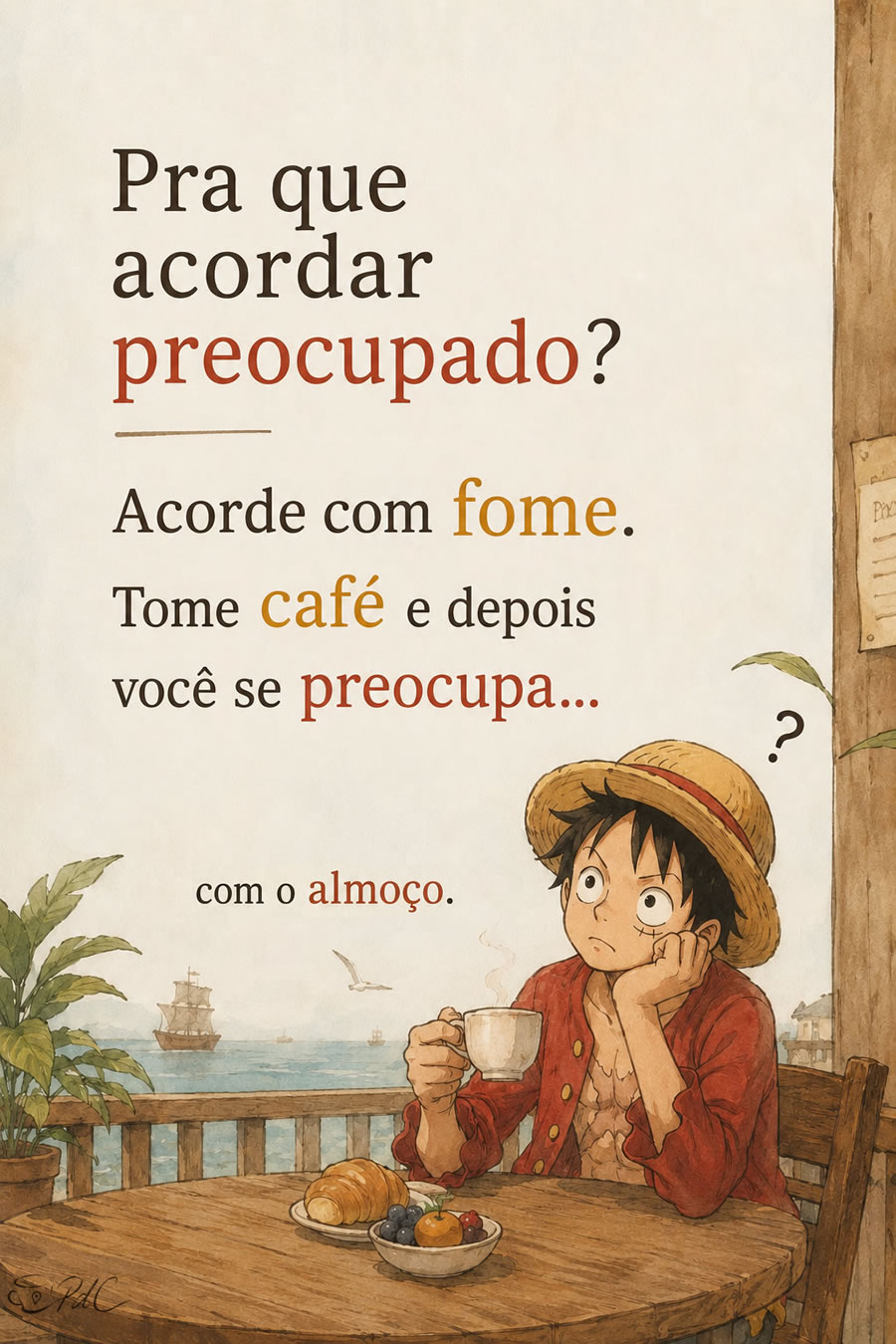 Pensamento ilustrado com IA | Acordar preocupado
