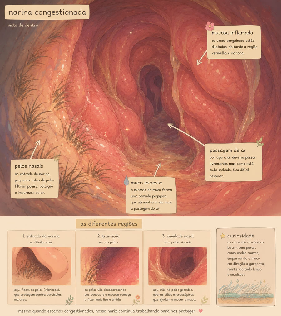 Bônus Cafezinho | Chat-GPT explica a Congestão Nasal (Infográfico)