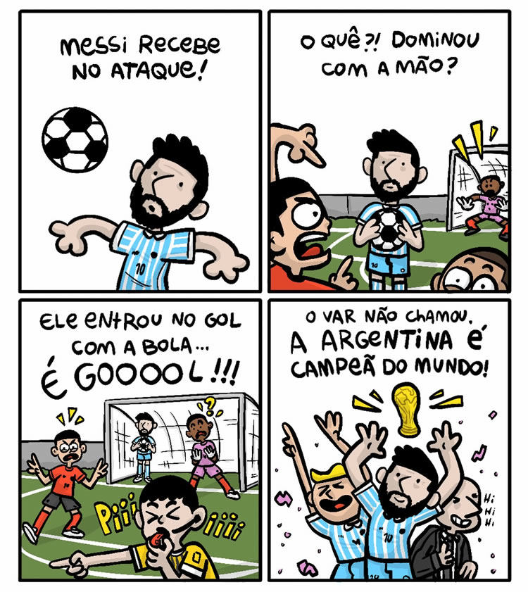 Almoxarifado de Tirinhas | Messi (Arthur Pigs)