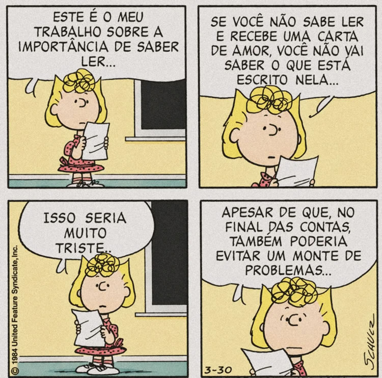 Almoxarifado de Tirinhas | Ler (Charles M. Schulz)