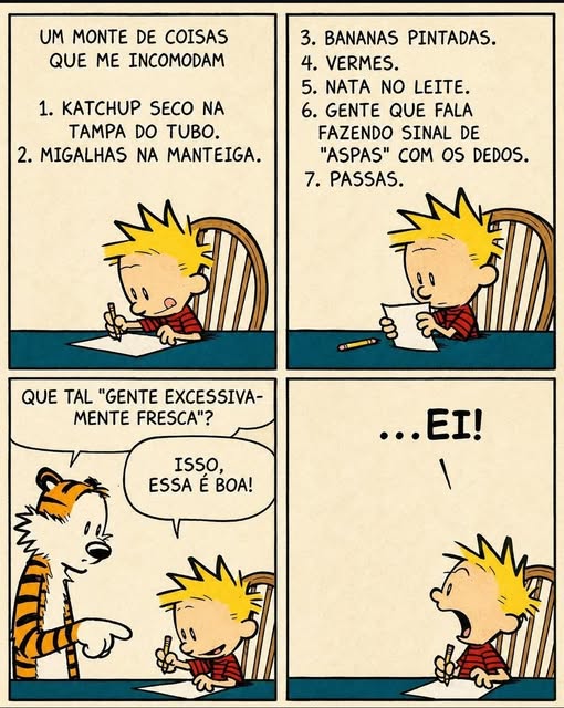 Almoxarifado de Tirinhas | Lista (Bill Watterson)