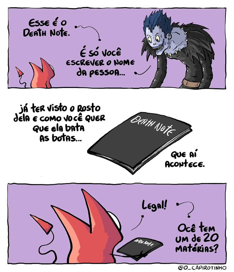Almoxarifado de Tirinhas | Death Note (Guilherme Infante)