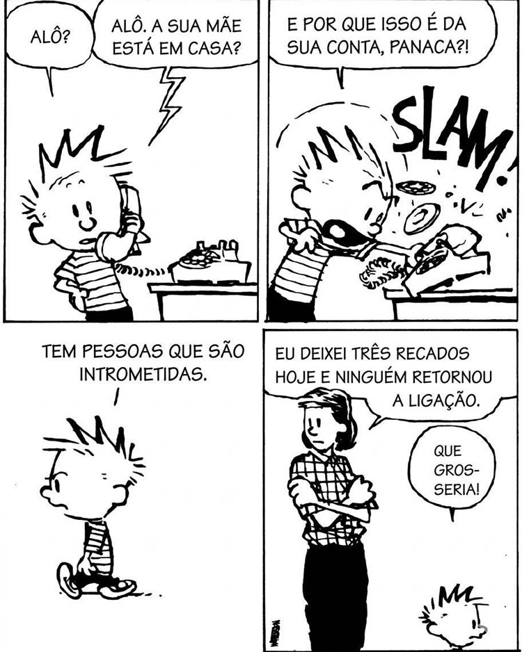 Almoxarifado de Tirinhas | Telefonema (Bill Watterson)