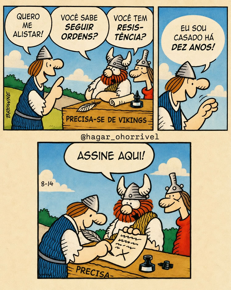 Almoxarifado de Tirinhas | Alistamento (Dik Browne)
