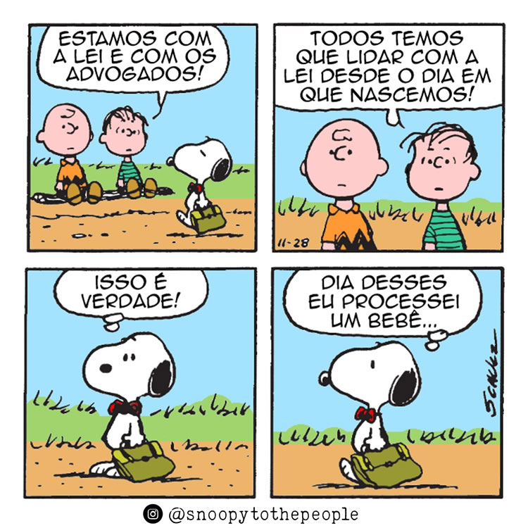 Almoxarifado de Tirinhas | Advogados (Charles M. Schulz)