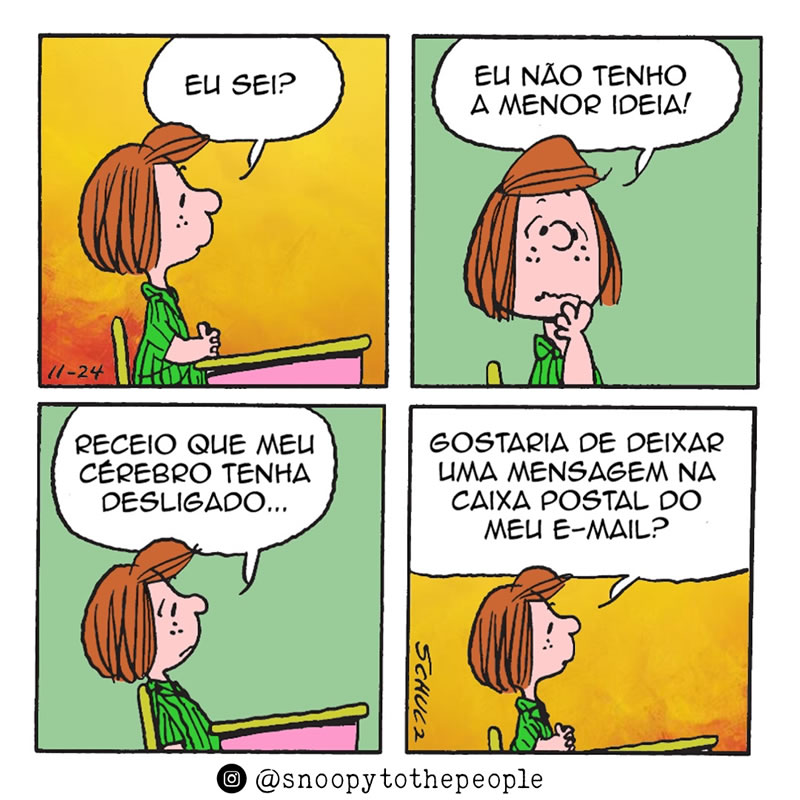 Almoxarifado de Tirinhas | Sei? (Charles M. Schulz)
