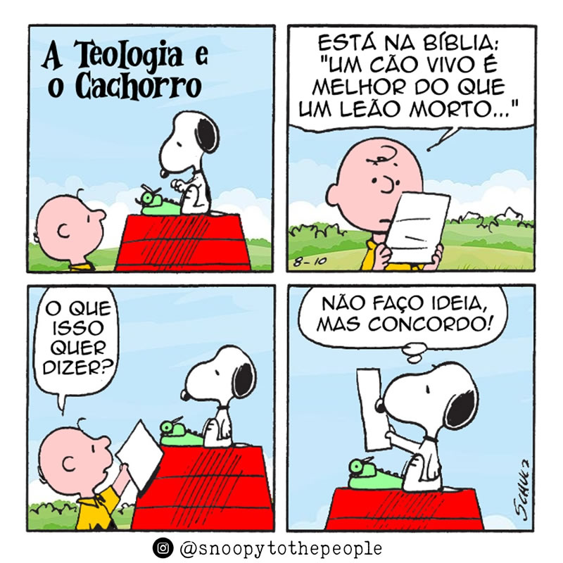 Almoxarifado de Tirinhas | Teologia (Charles M. Schulz)